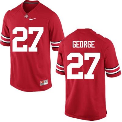 Men's Ohio State Buckeyes #27 Eddie George Red Nike NCAA College Football Jersey July SDV0444LD